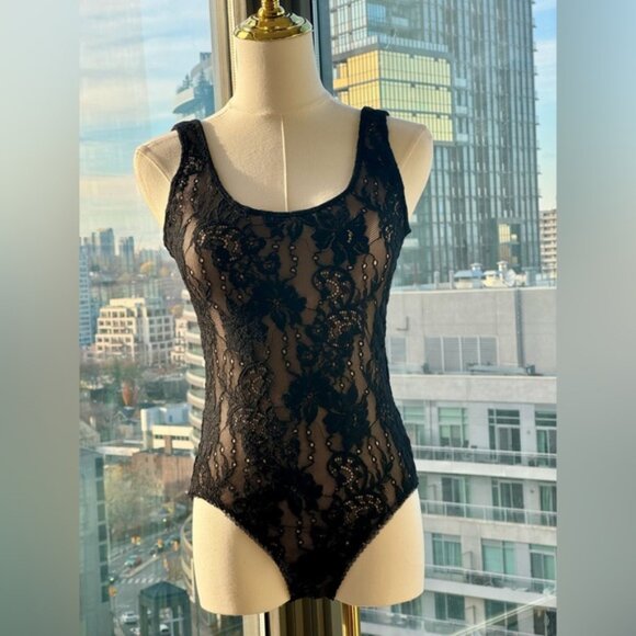 🆕 ZIMMERMANN 🧿 NWT Black Lace Scoop Neck Bodysuit - Sz 1 US 6 - Picture 9 of 13